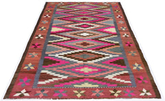 Handmade Vintage Turkish Kilim | 334 x 199 cm | 11' x 6'6" - Najaf Rugs & Textile