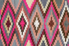 Handmade Vintage Turkish Kilim | 334 x 199 cm | 11' x 6'6" - Najaf Rugs & Textile