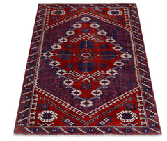 Handmade Vintage Turkish Rug | 143 x 104 cm | 4'8" x 3'2" - Najaf Rugs & Textile