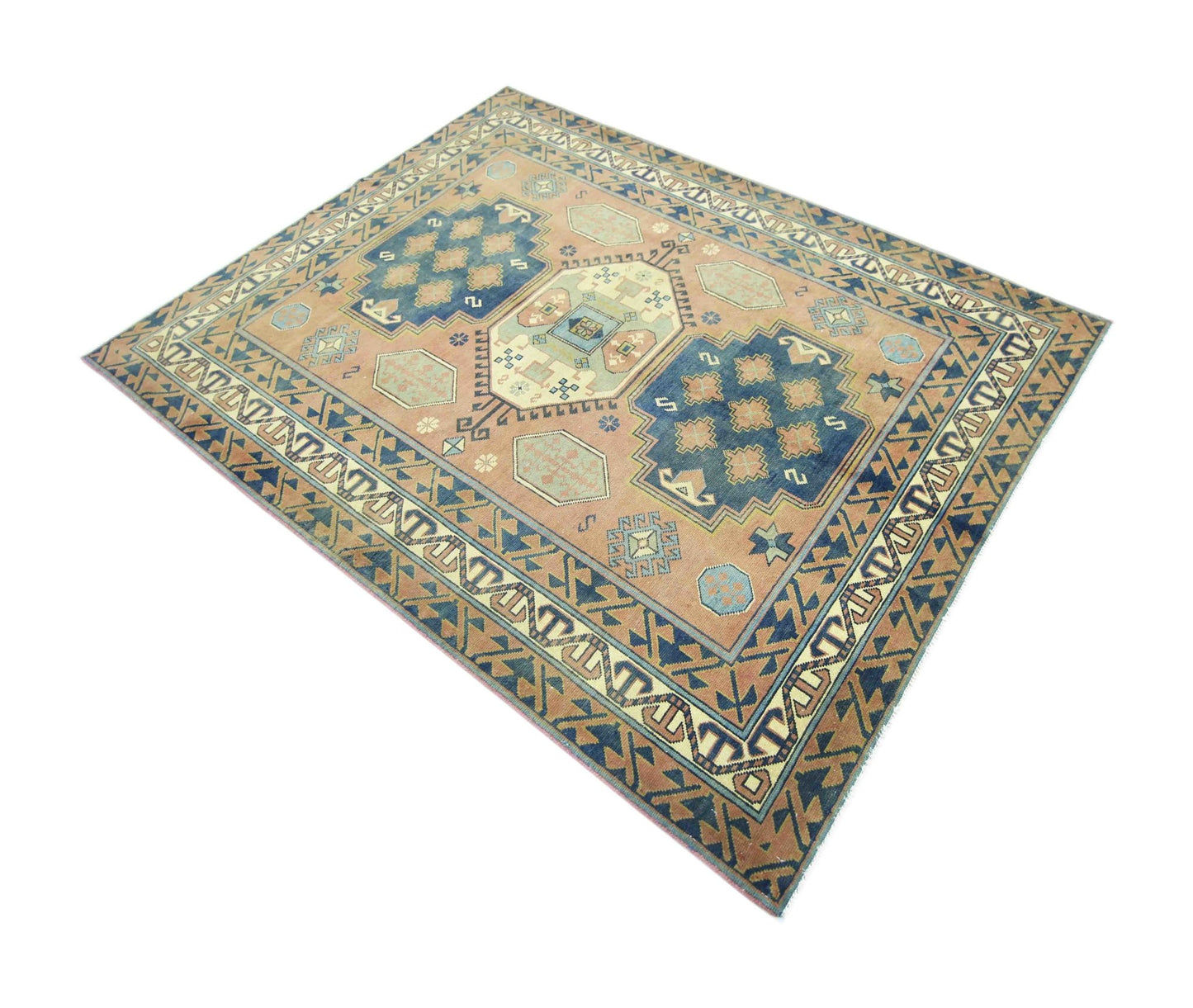 Handmade Vintage Turkish Rug | 190 x 142 cm | 6'3" x 4'8" - Najaf Rugs & Textile