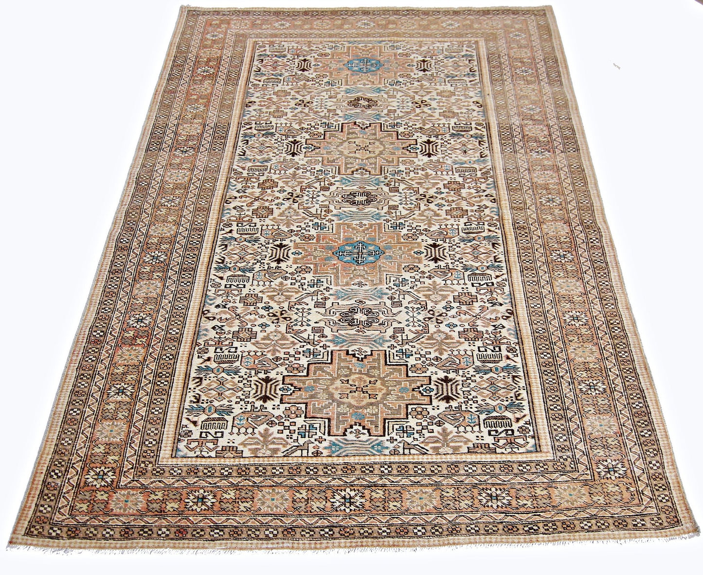 Handmade Vintage Turkish Rug | 209 x 139 cm | 6'10" x 4'7" - Najaf Rugs & Textile