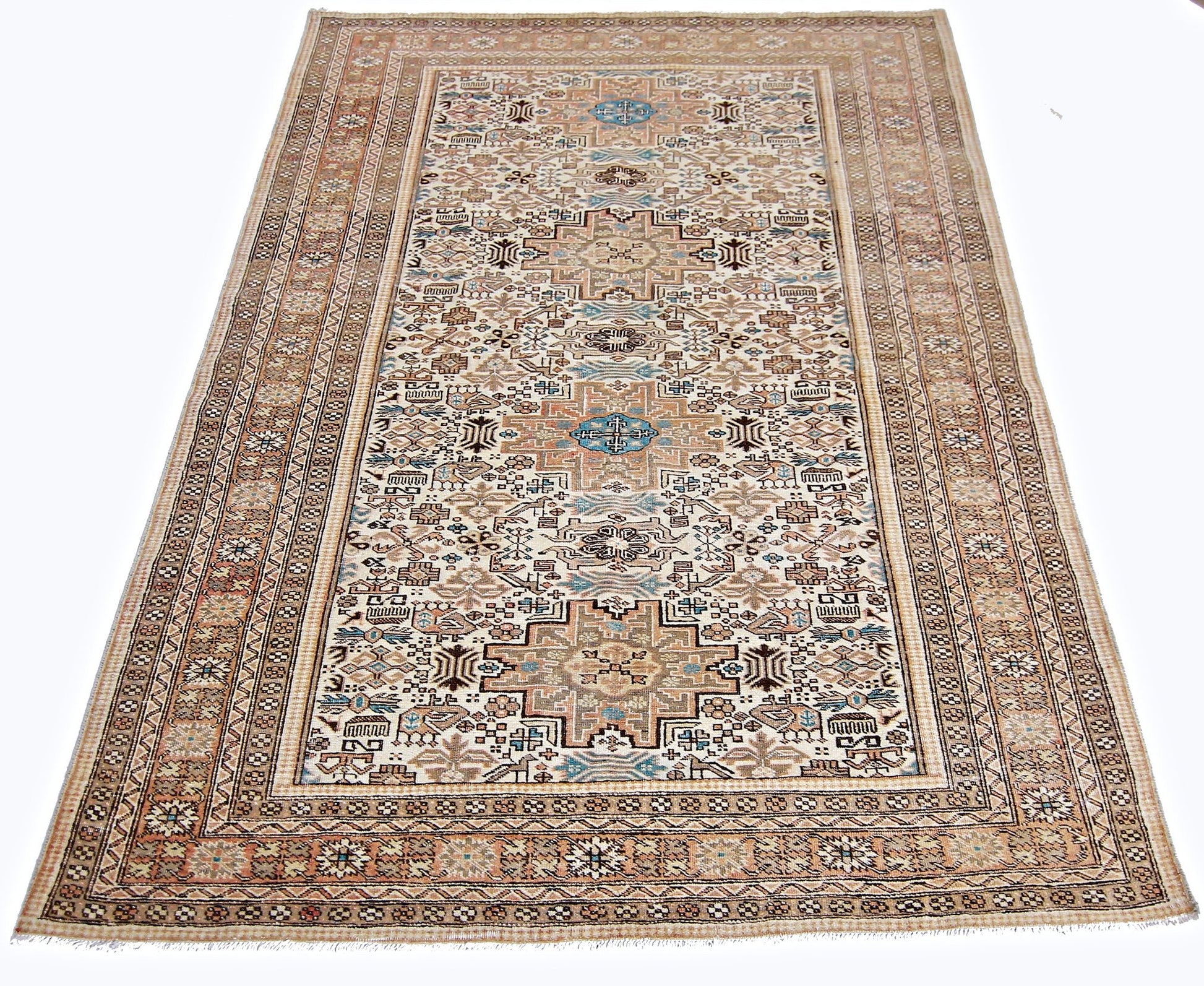Handmade Vintage Turkish Rug | 209 x 139 cm | 6'10" x 4'7" - Najaf Rugs & Textile