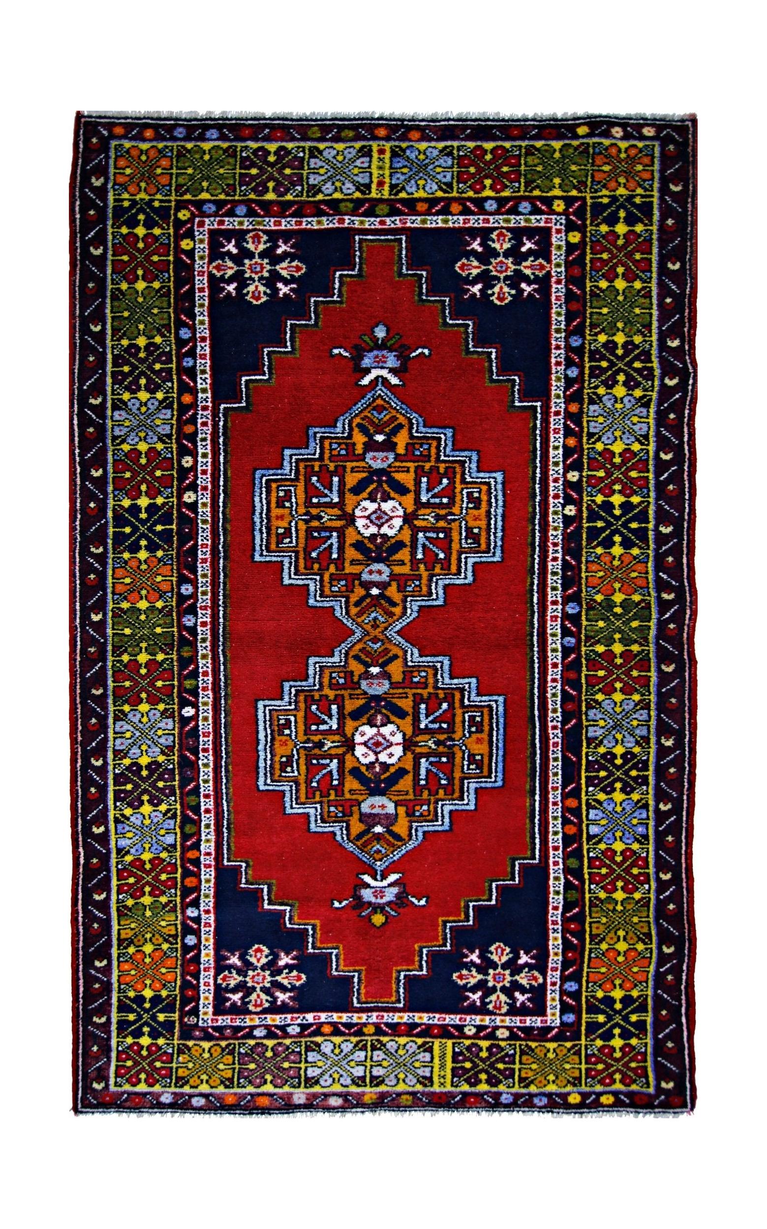 Vintage Turkish Anatolian Rug