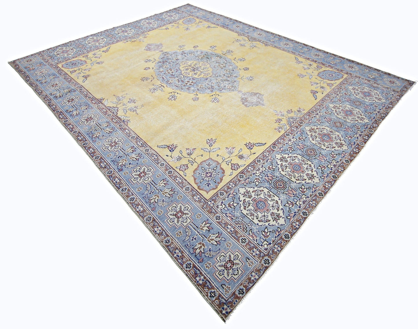 Handmade Vintage Persian Tabriz Rug | 359 x 273 cm | 11'9" x 8'11" - Najaf Rugs & Textile