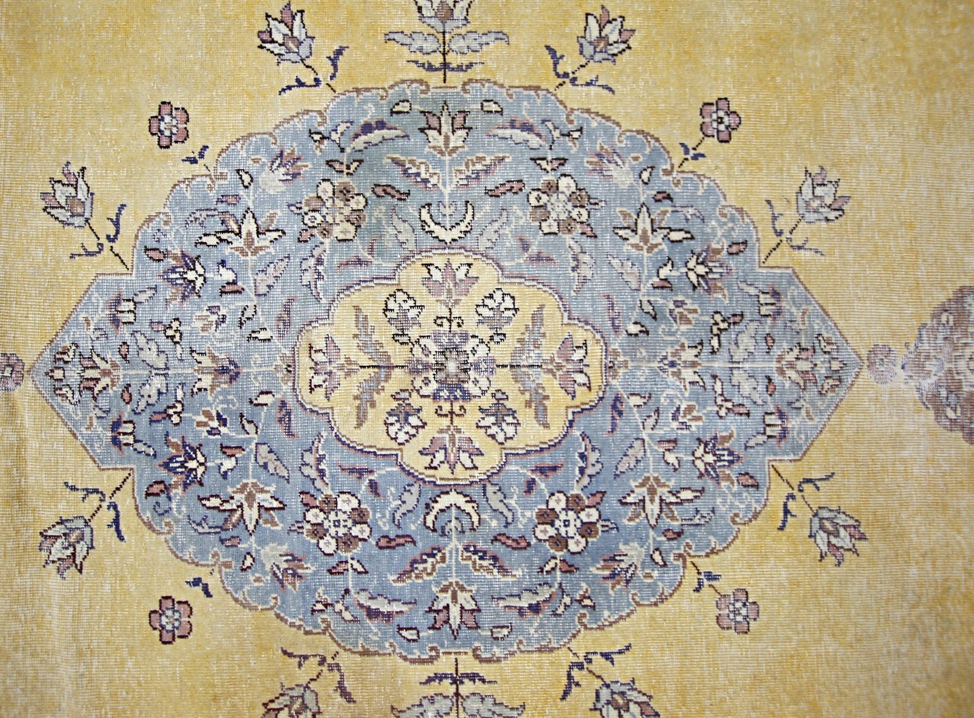 Handmade Vintage Persian Tabriz Rug | 359 x 273 cm | 11'9" x 8'11" - Najaf Rugs & Textile