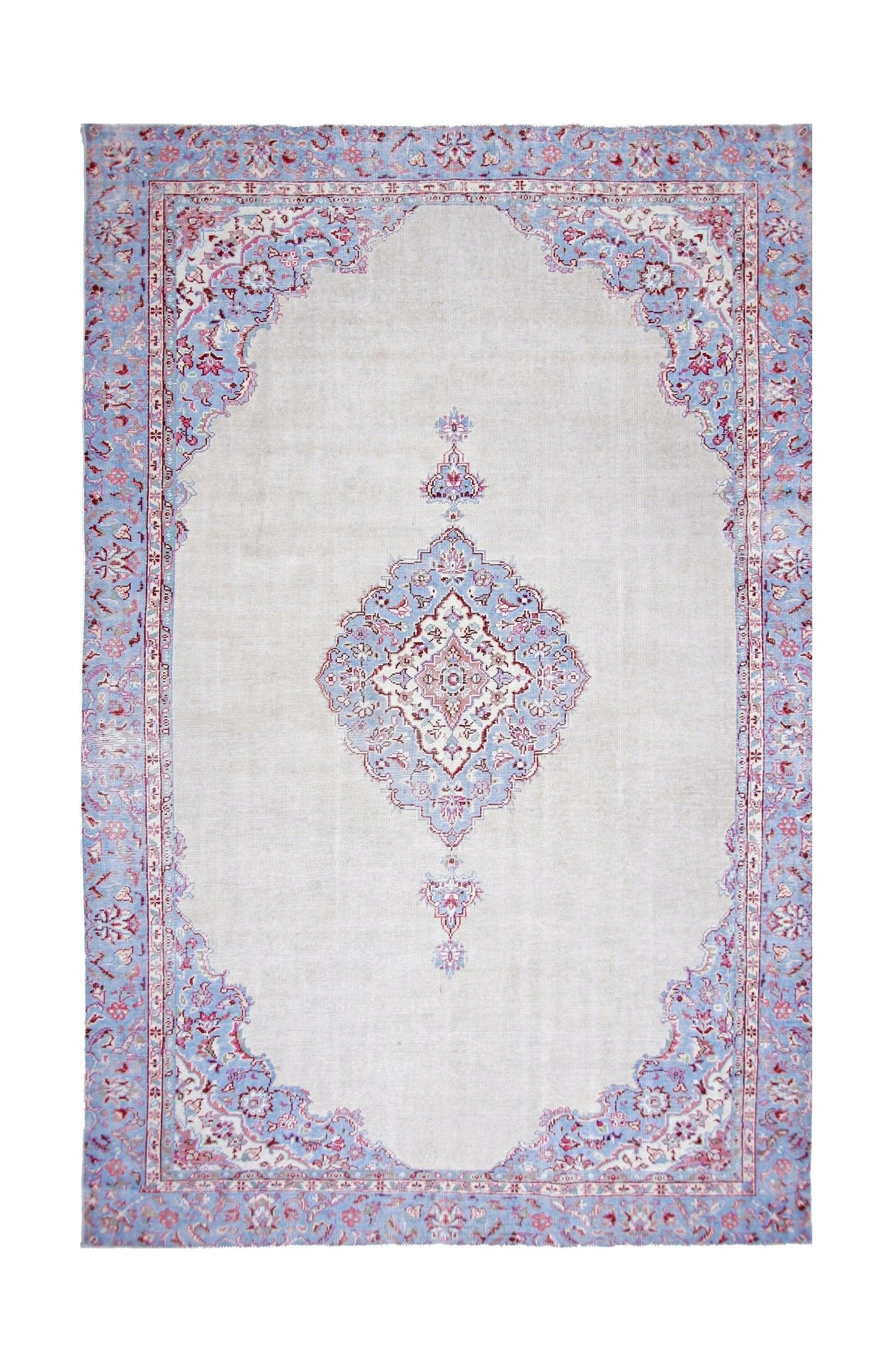 Handmade Vintage Persian Tabriz Rug | 376 x 254 cm | 12'4" x 8'4" - Najaf Rugs & Textile