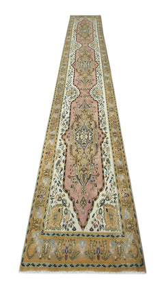 Handmade Vintage Persian Hallway Runner | 346 x 78 cm | 11'4" x 2'7" - Najaf Rugs & Textile