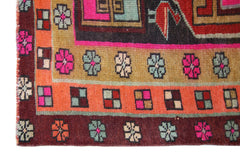 Handmade Vintage Turkish Kars Hallway Runner | 377 x 146 cm | 12'4" x 4'9" - Najaf Rugs & Textile