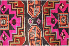 Handmade Vintage Turkish Kars Hallway Runner | 377 x 146 cm | 12'4" x 4'9" - Najaf Rugs & Textile