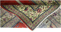 Handmade Vintage Turkish Kayseri Prayer Rug | 131 x 93 cm | 4'4" x 3'1" - Najaf Rugs & Textile