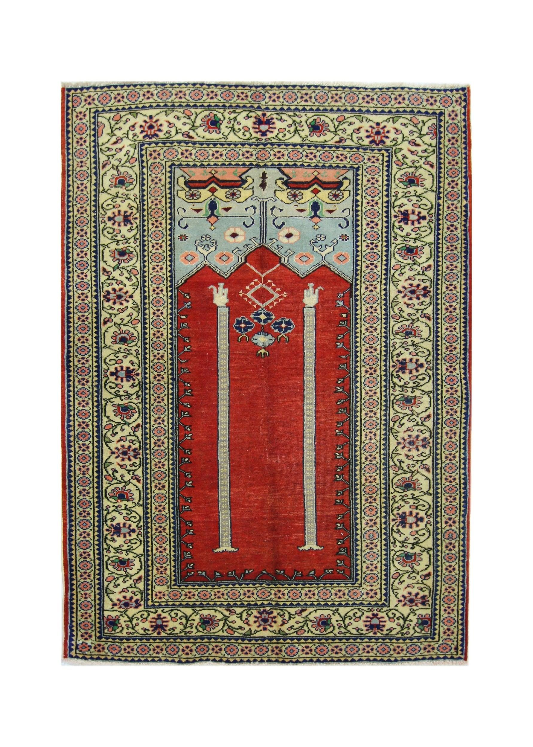 Vintage Turkish Kayseri Rug