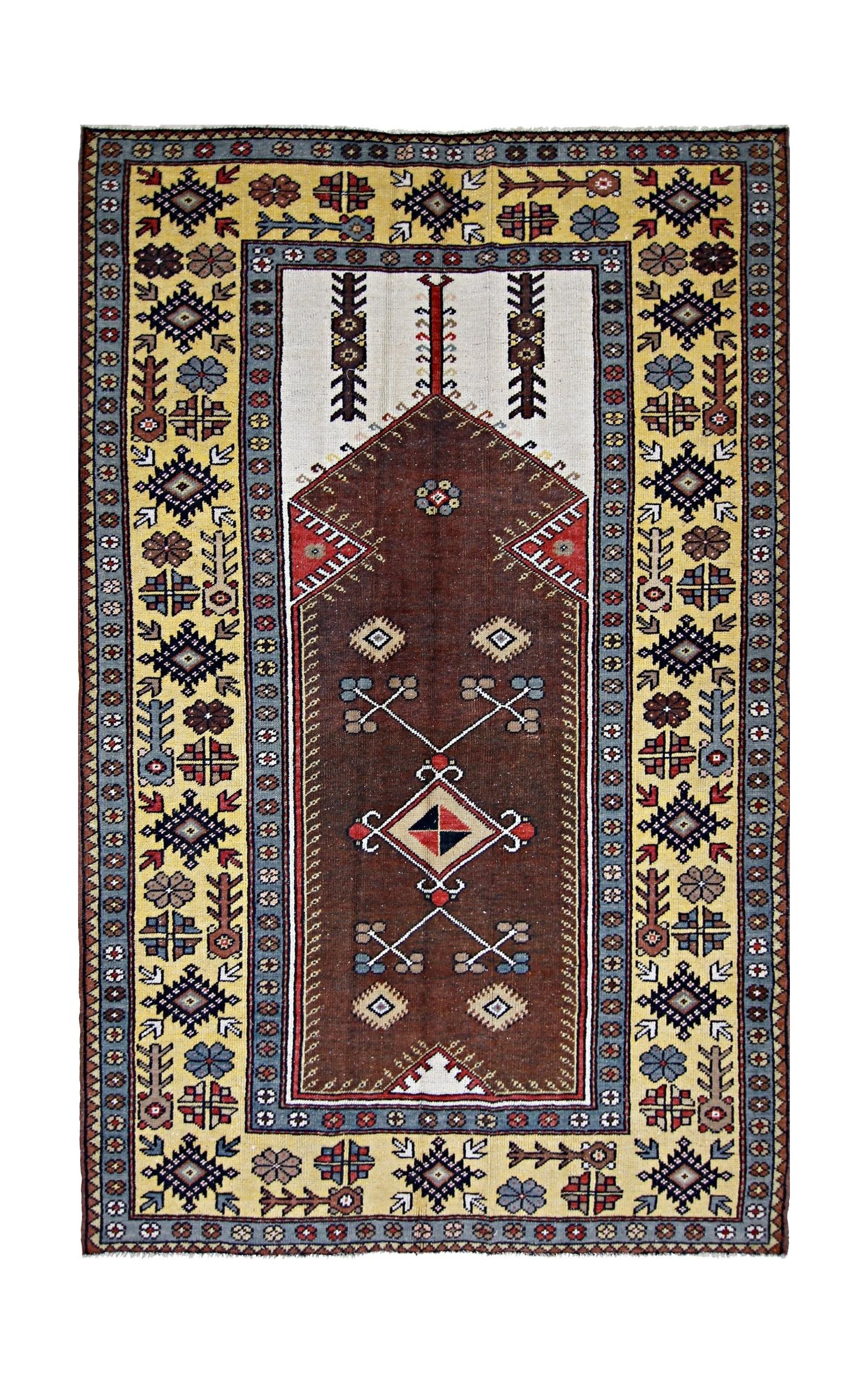 Vintage Turkish Kayseri Rug