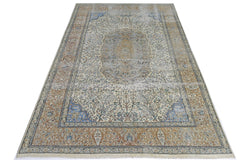 Handmade Vintage Persian Rug | 251 x 155 cm | 8'3" x 5'1" - Najaf Rugs & Textile