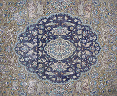 Handmade Vintage Persian Kerman Rug | 265 x 151 cm | 8'8 x 4'11" - Najaf Rugs & Textile