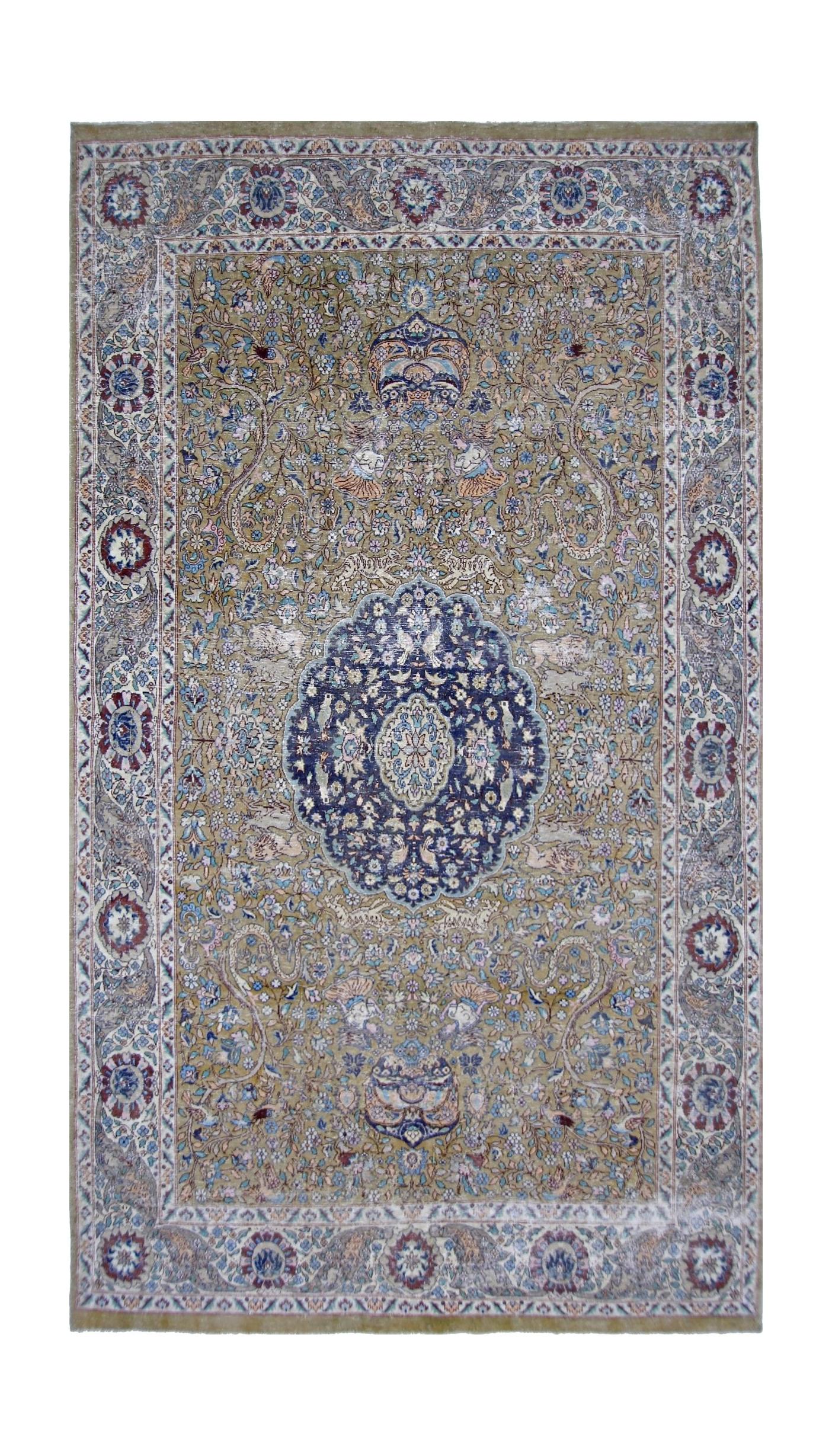Vintage Turkish Kayseri Rug