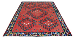 Handmade Vintage Turkish Sharkoy Kilim | 276 x 199 cm | 9'1" x 6'6" - Najaf Rugs & Textile