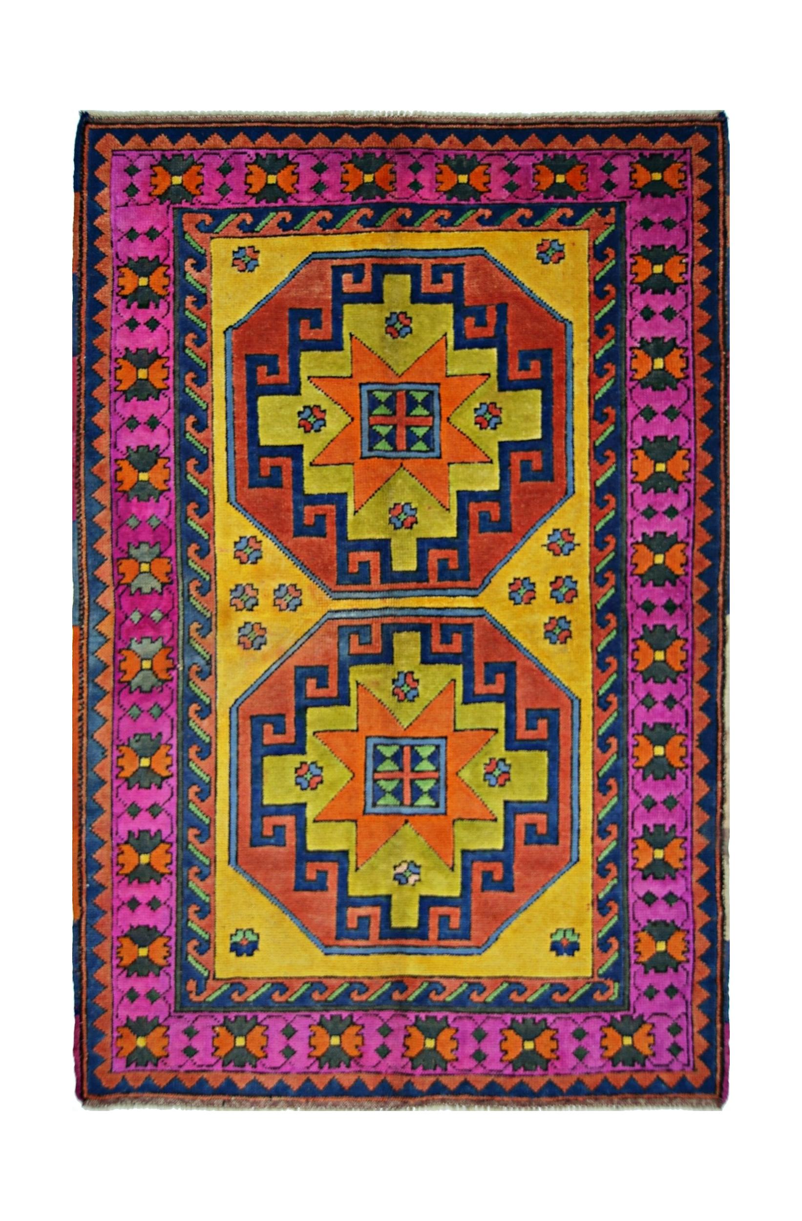Vintage Turkish Milas Rug