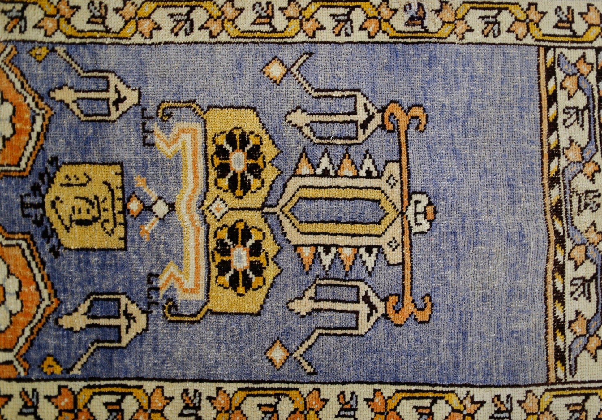 Handmade Vintage Turkish Rug | 207 x 110 cm | 6'9" x 3'7" - Najaf Rugs & Textile