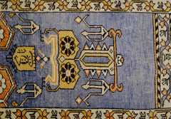 Handmade Vintage Turkish Rug | 207 x 110 cm | 6'9" x 3'7" - Najaf Rugs & Textile