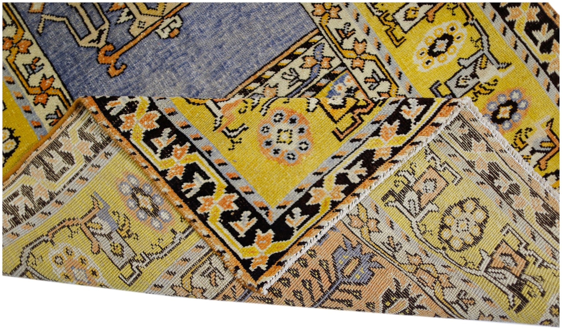 Handmade Vintage Turkish Rug | 207 x 110 cm | 6'9" x 3'7" - Najaf Rugs & Textile