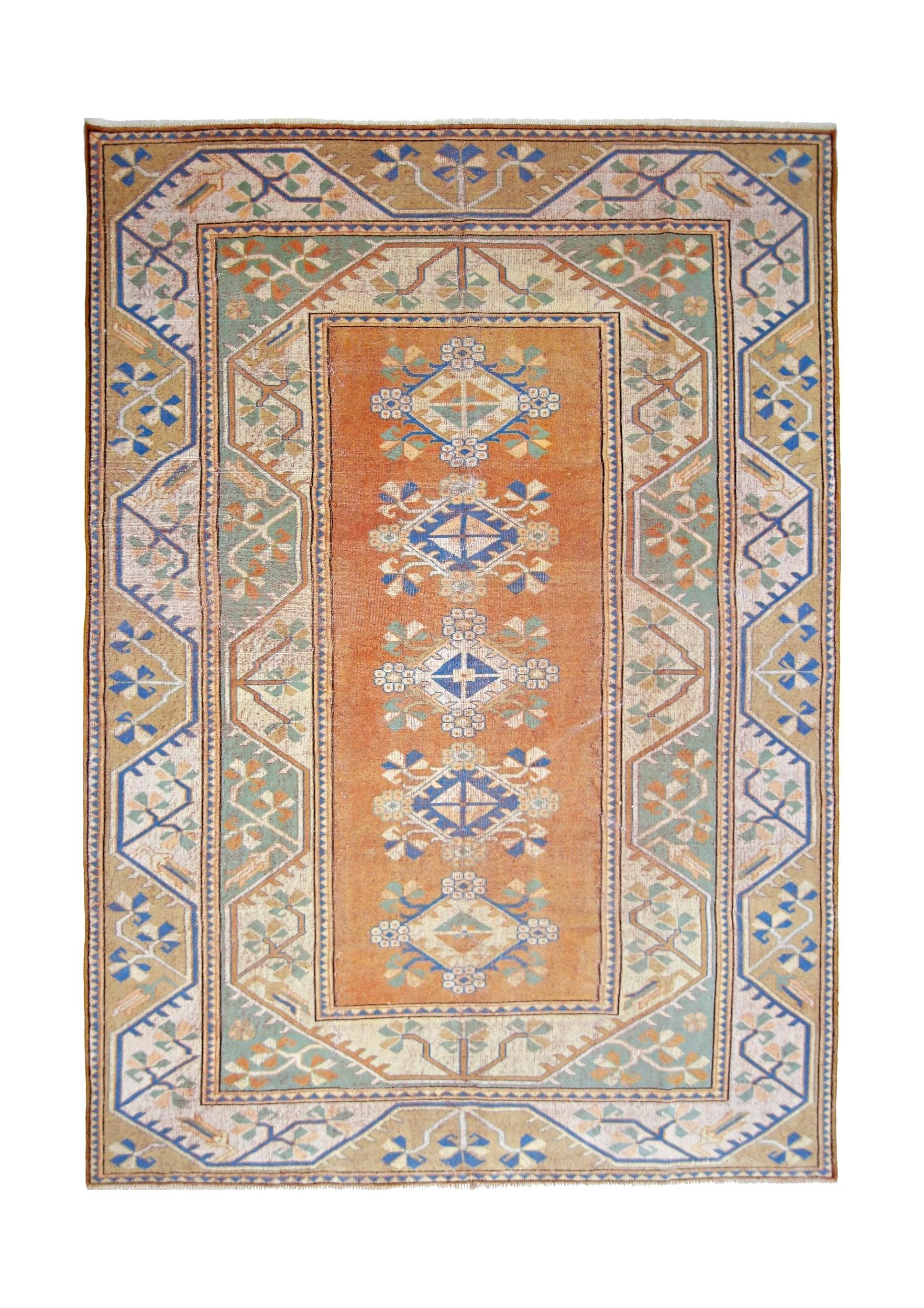 Vintage Turkish Milas Rug