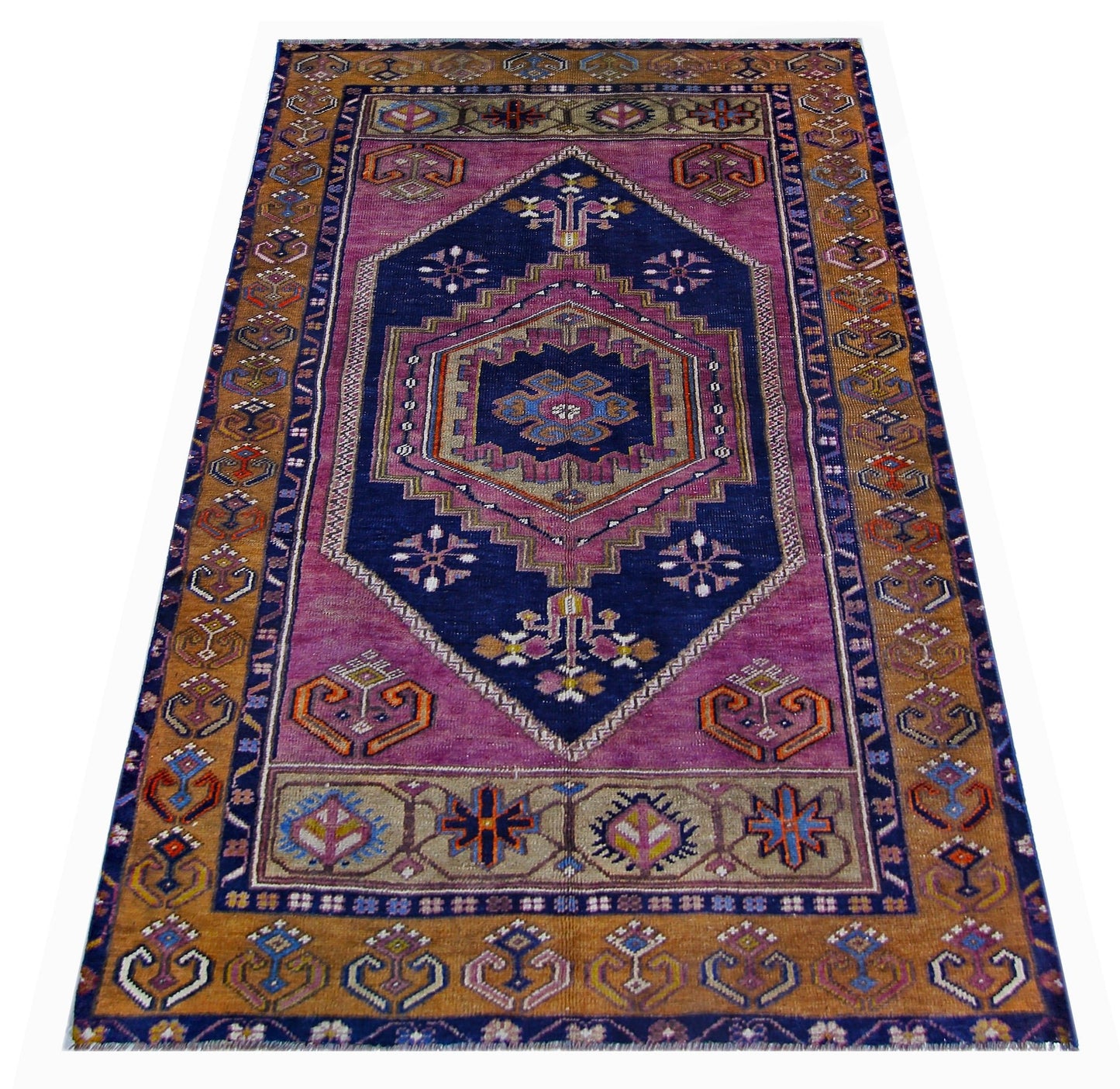 Handmade Vintage Turkish Taspinar Rug | 166 x 94 cm | 5'5" x 3'1" - Najaf Rugs & Textile
