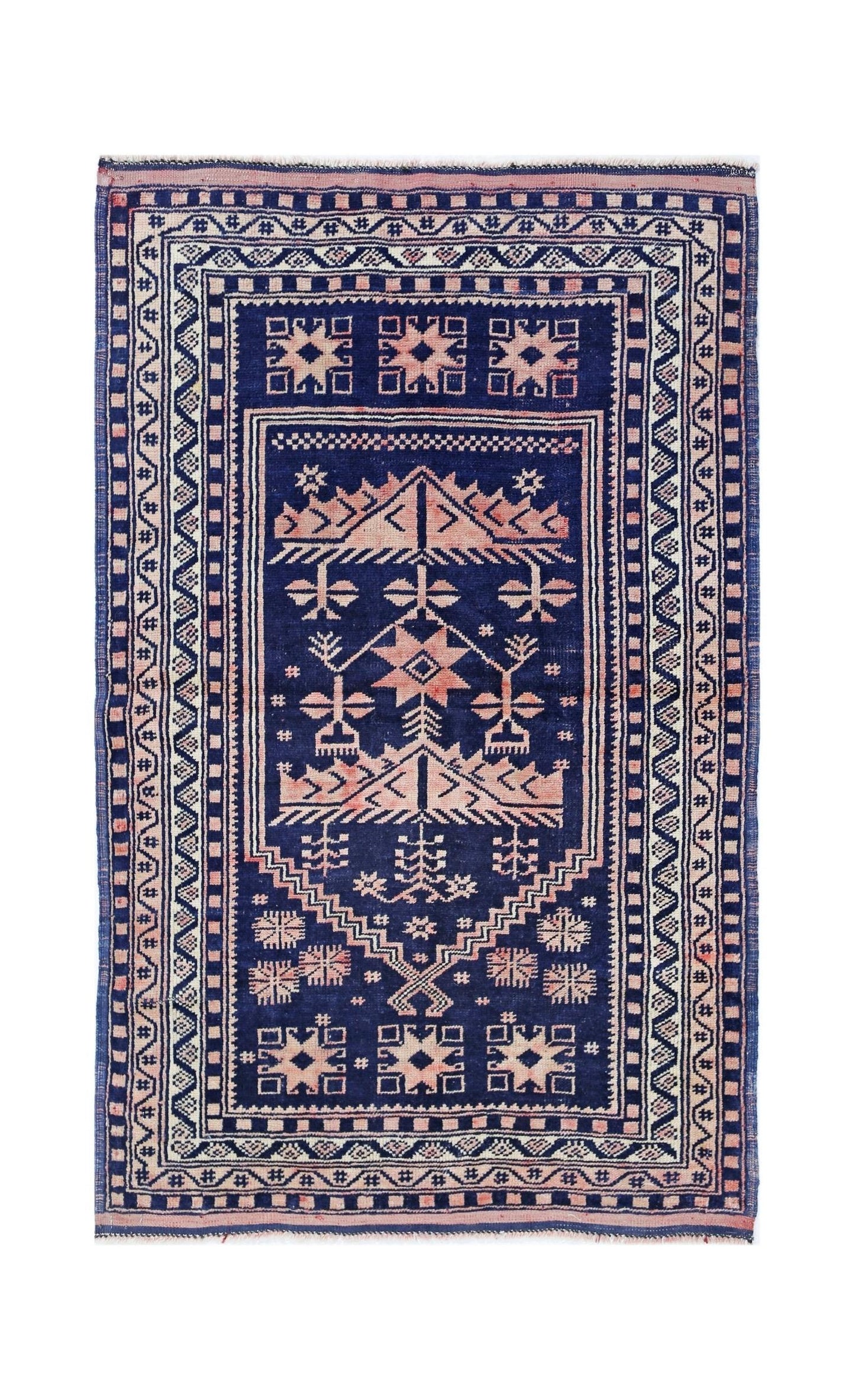 Handmade Vintage Turkish Yagcibedir Rug | 124 x 78 cm | 4'1" x 2'7" - Najaf Rugs & Textile