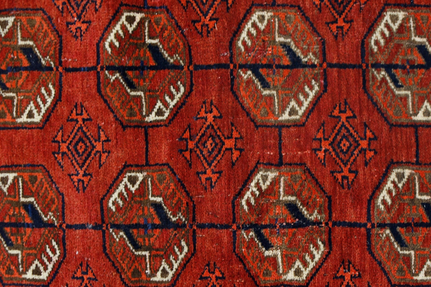 Handmade Vintage Afghan Turkmen Prayer Rug | 128 x 91 cm | 4'2" x 3' - Najaf Rugs & Textile