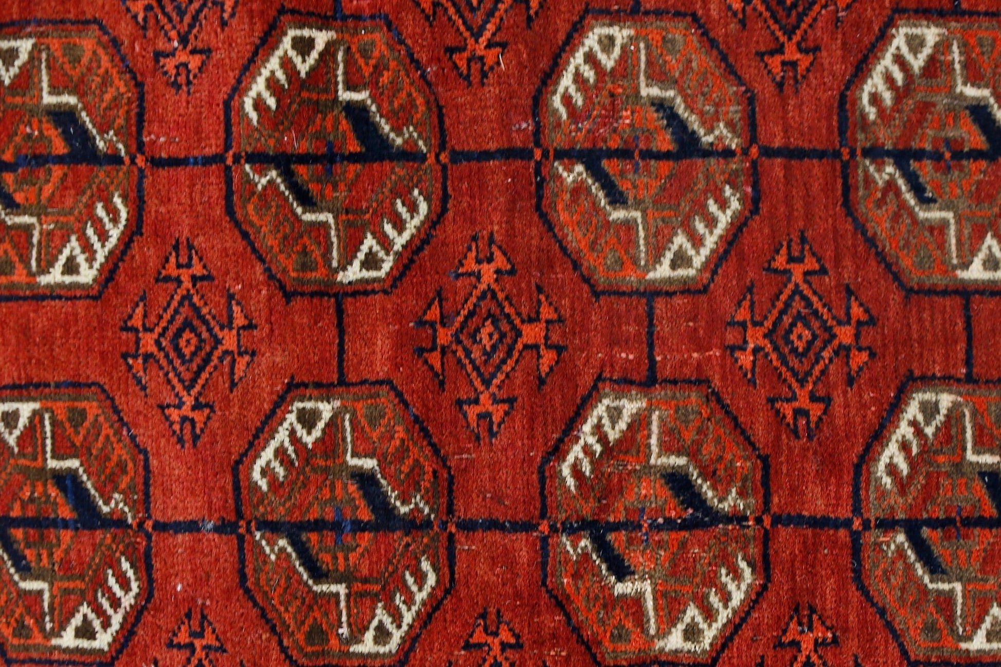 Handmade Vintage Afghan Turkmen Prayer Rug | 128 x 91 cm | 4'2" x 3' - Najaf Rugs & Textile
