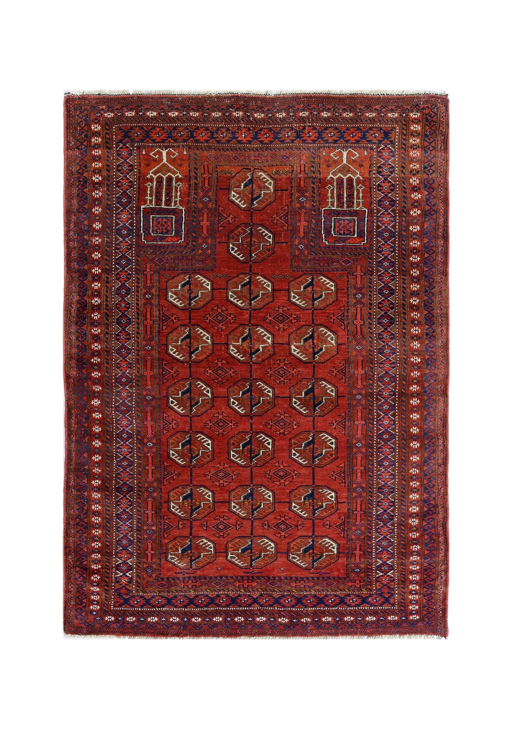 Vintage Turkmen Bokhara Rug
