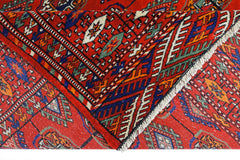 Handmade Vintage Tekke Turkmen Sara Rug | 184 x 117 cm | 6'1" x 4'2" - Najaf Rugs & Textile