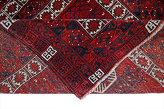Handmade Vintage Turkmen Tekke Engsi Rug | 209 x 136 cm | 6'10" x 4'5" - Najaf Rugs & Textile
