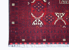 Handmade Vintage Afghan Turkmen Rug | 252 x 162 cm | 8'3" x 5'3" - Najaf Rugs & Textile