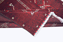 Handmade Vintage Afghan Turkmen Rug | 252 x 162 cm | 8'3" x 5'3" - Najaf Rugs & Textile