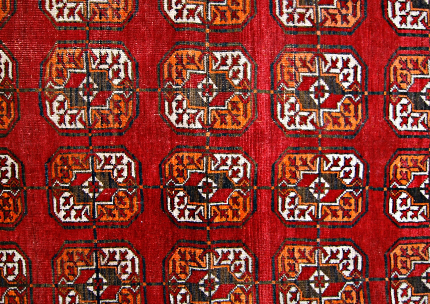 Handmade Vintage Afghan Turkmen Rug | 201 x 112 cm | 6'7" x 3'8" - Najaf Rugs & Textile
