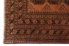 Handmade Vintage Afghan Turkmen Rug | 285 x 204 cm | 9'4" x 6'8" - Najaf Rugs & Textile