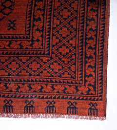 Handmade Antique Afghan Turkmen Rug | 307 x 262 cm | 10'1" x 8'7" - Najaf Rugs & Textile