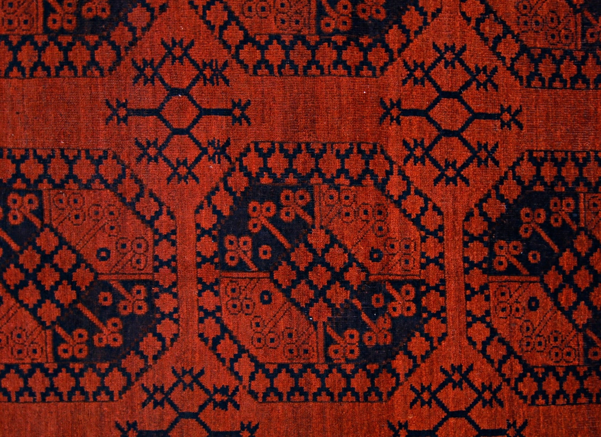 Handmade Antique Afghan Turkmen Rug | 307 x 262 cm | 10'1" x 8'7" - Najaf Rugs & Textile