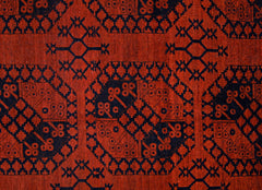 Handmade Antique Afghan Turkmen Rug | 307 x 262 cm | 10'1" x 8'7" - Najaf Rugs & Textile