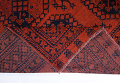 Handmade Antique Afghan Turkmen Rug | 307 x 262 cm | 10'1" x 8'7" - Najaf Rugs & Textile