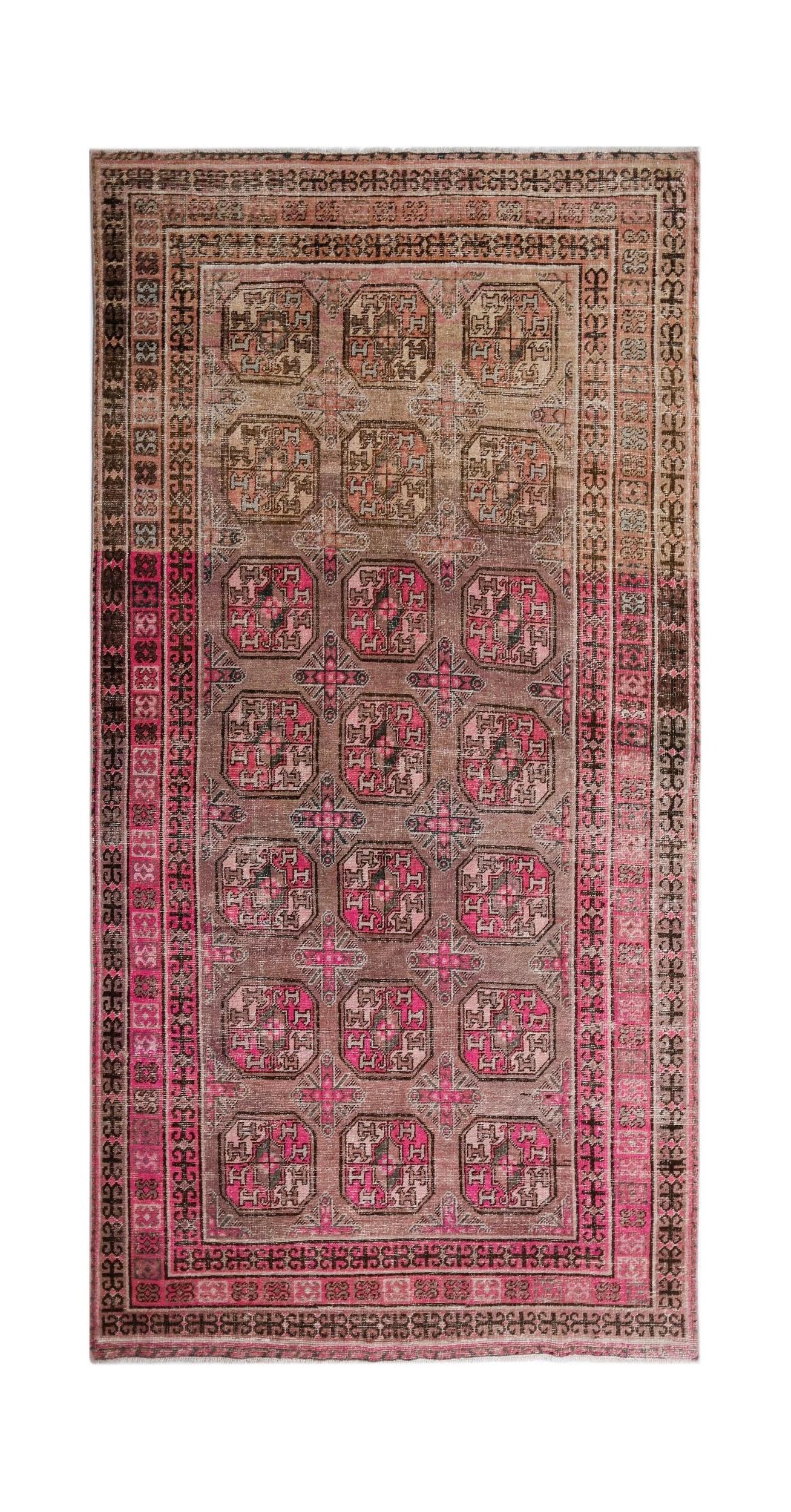 Vintage Turkmen Ersari Rug