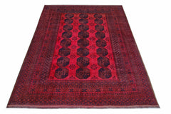Handmade Vintage Afghan Turkmen Rug | 368 x 311 cm | 12'1" x 10'2" - Najaf Rugs & Textile