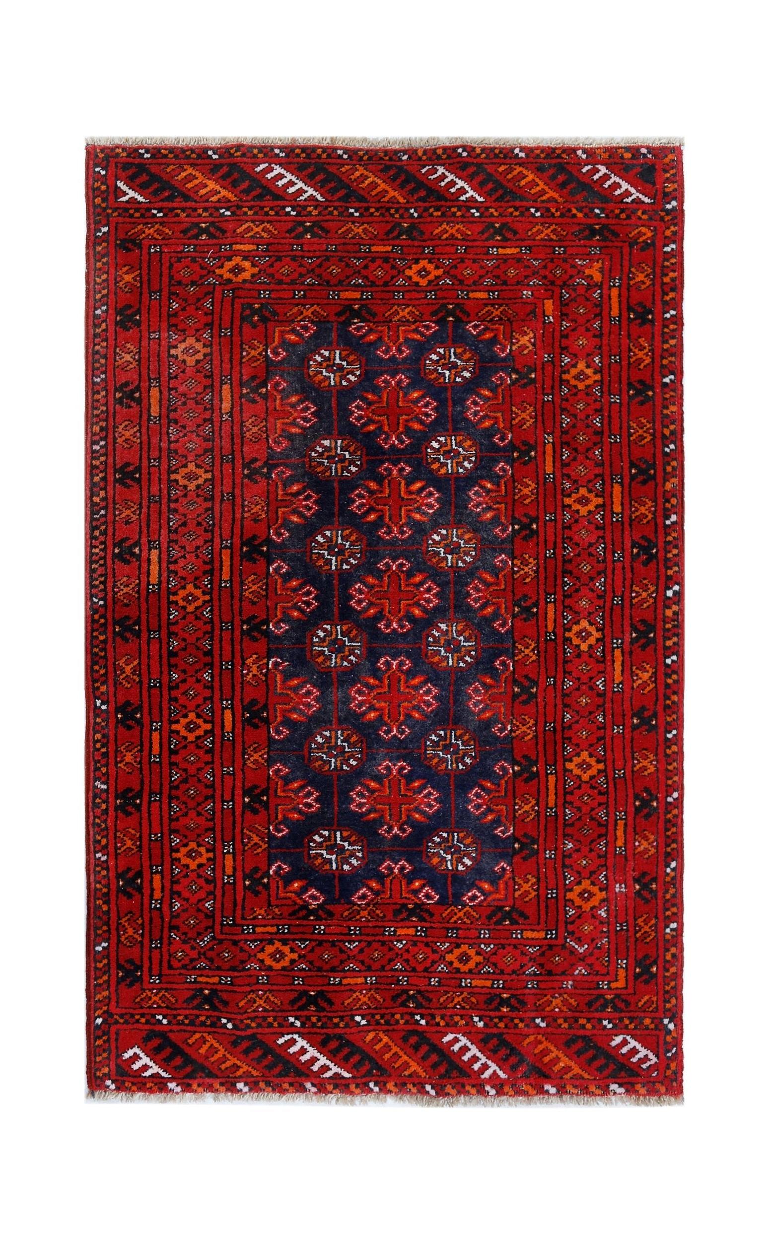 Vintage Turkmen Mauri Rug