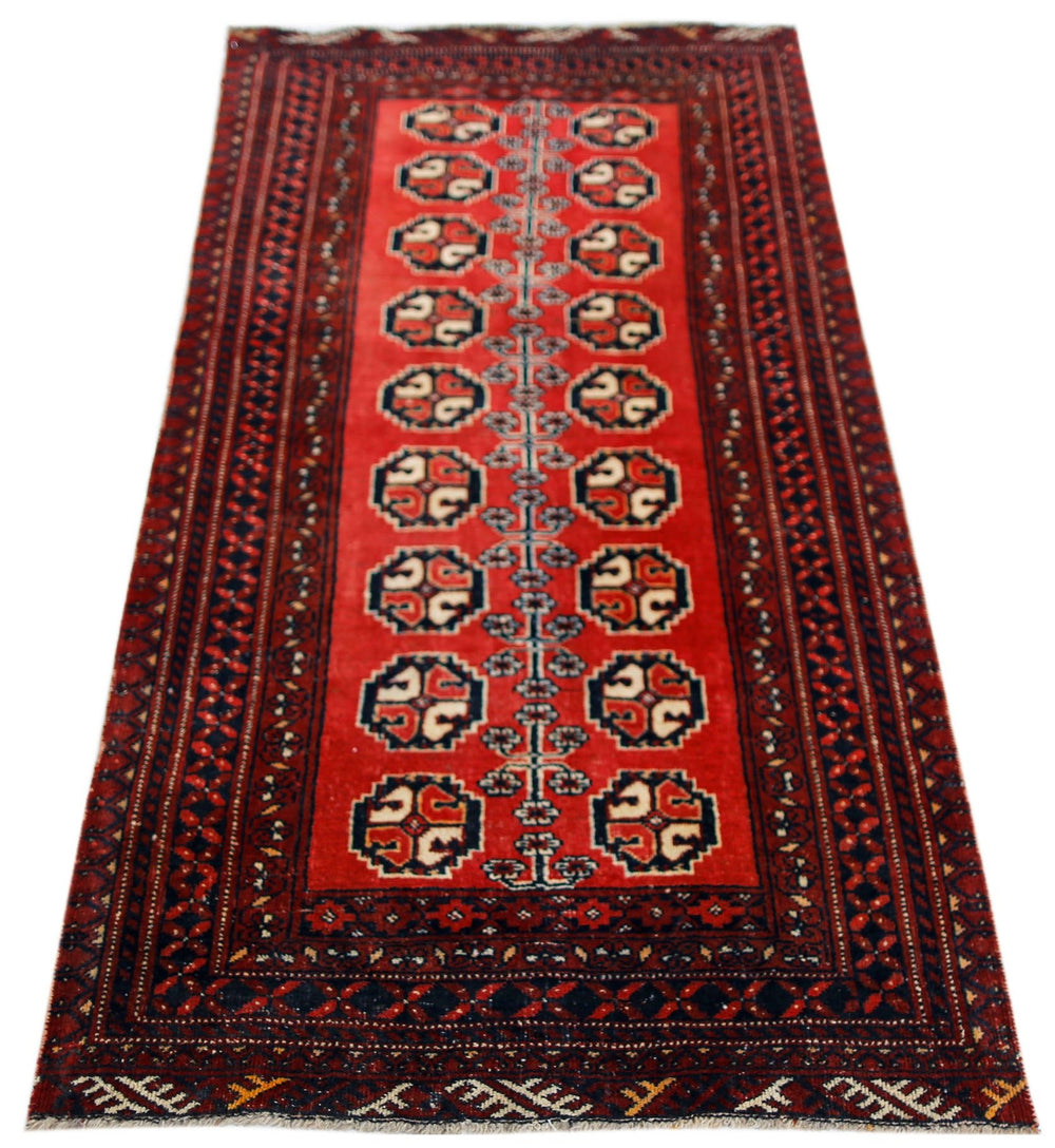 Vintage Turkmen Mauri Rug