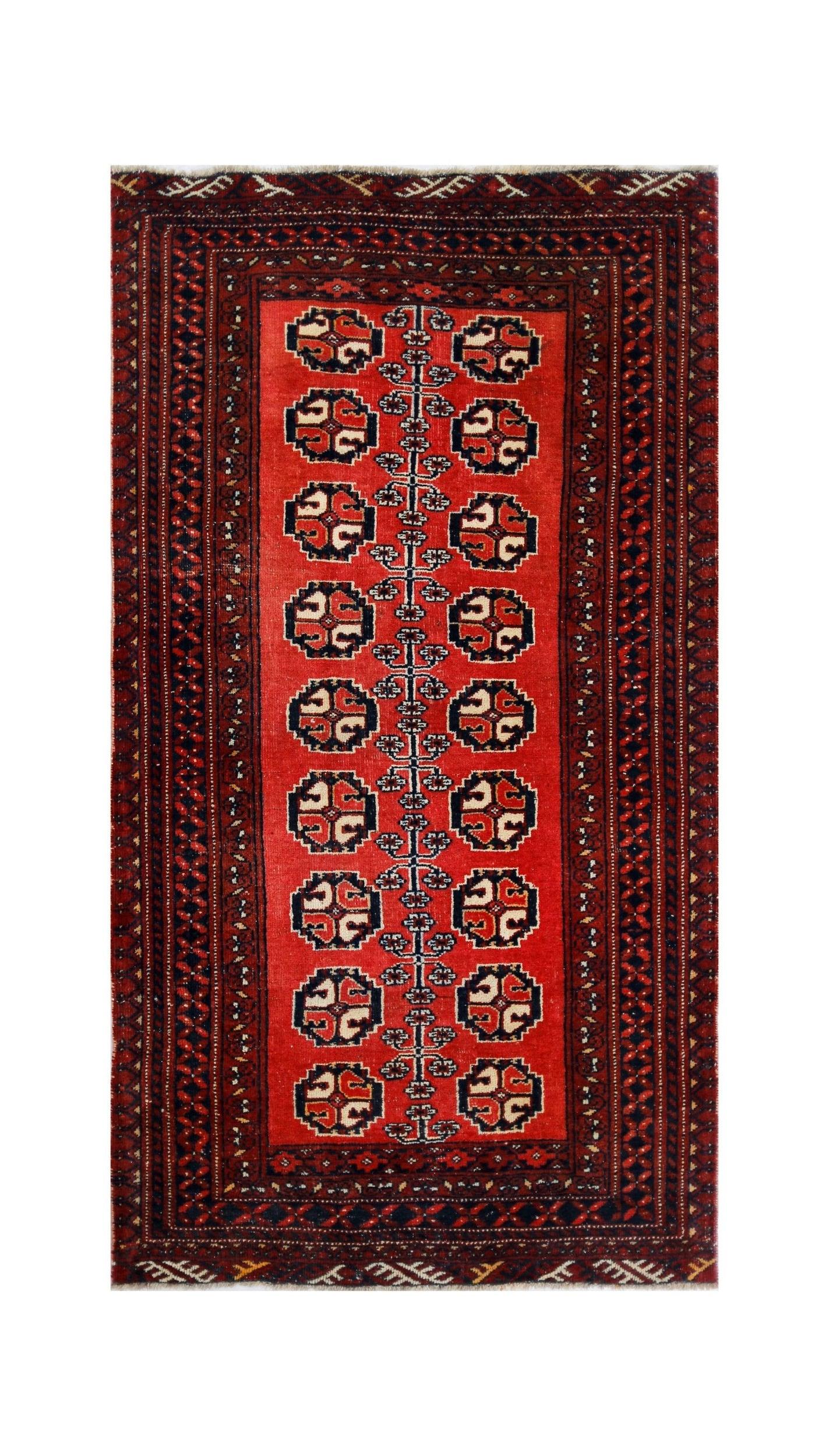 Vintage Turkmen Mauri Rug