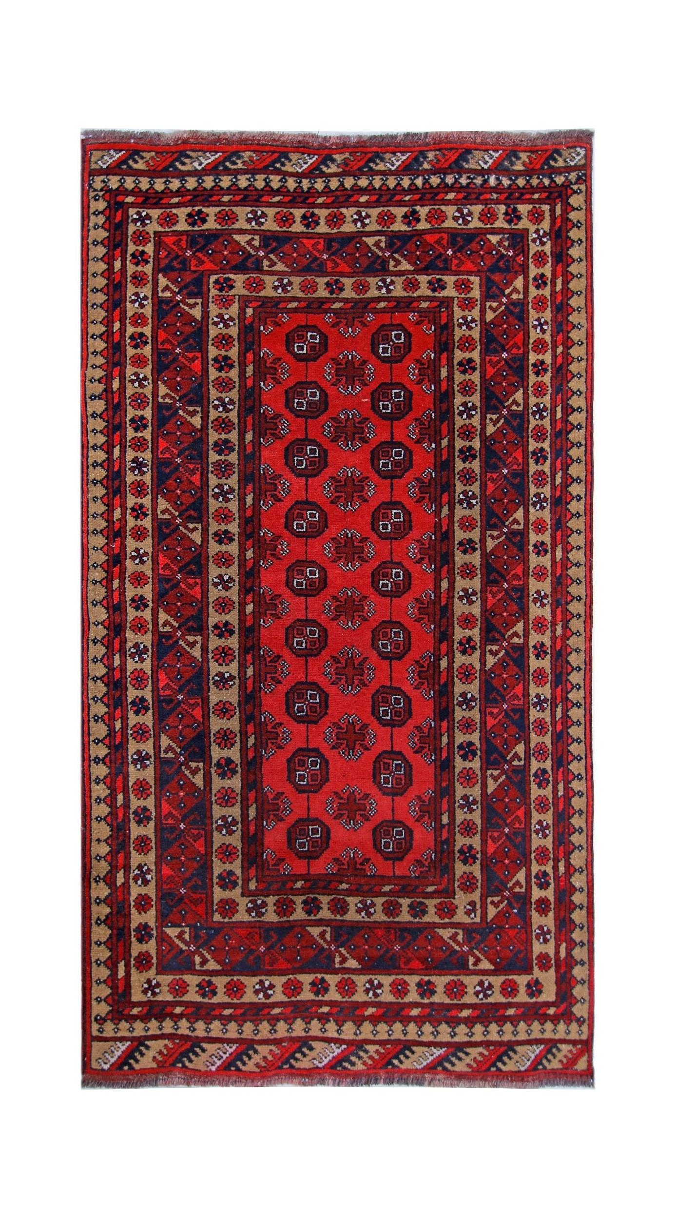 Vintage Turkmen Mauri Rug