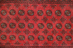 Handmade Afghan Turkmen Rug | 187 x 103 cm | 6'2" x 3'4" - Najaf Rugs & Textile