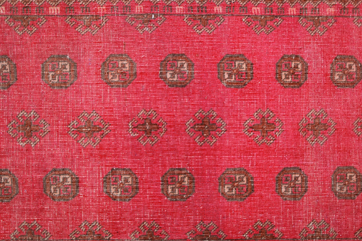Handmade Vintage Afghan Turkmen Rug | 188 x 102 cm | 6'2" x 3'4" - Najaf Rugs & Textile