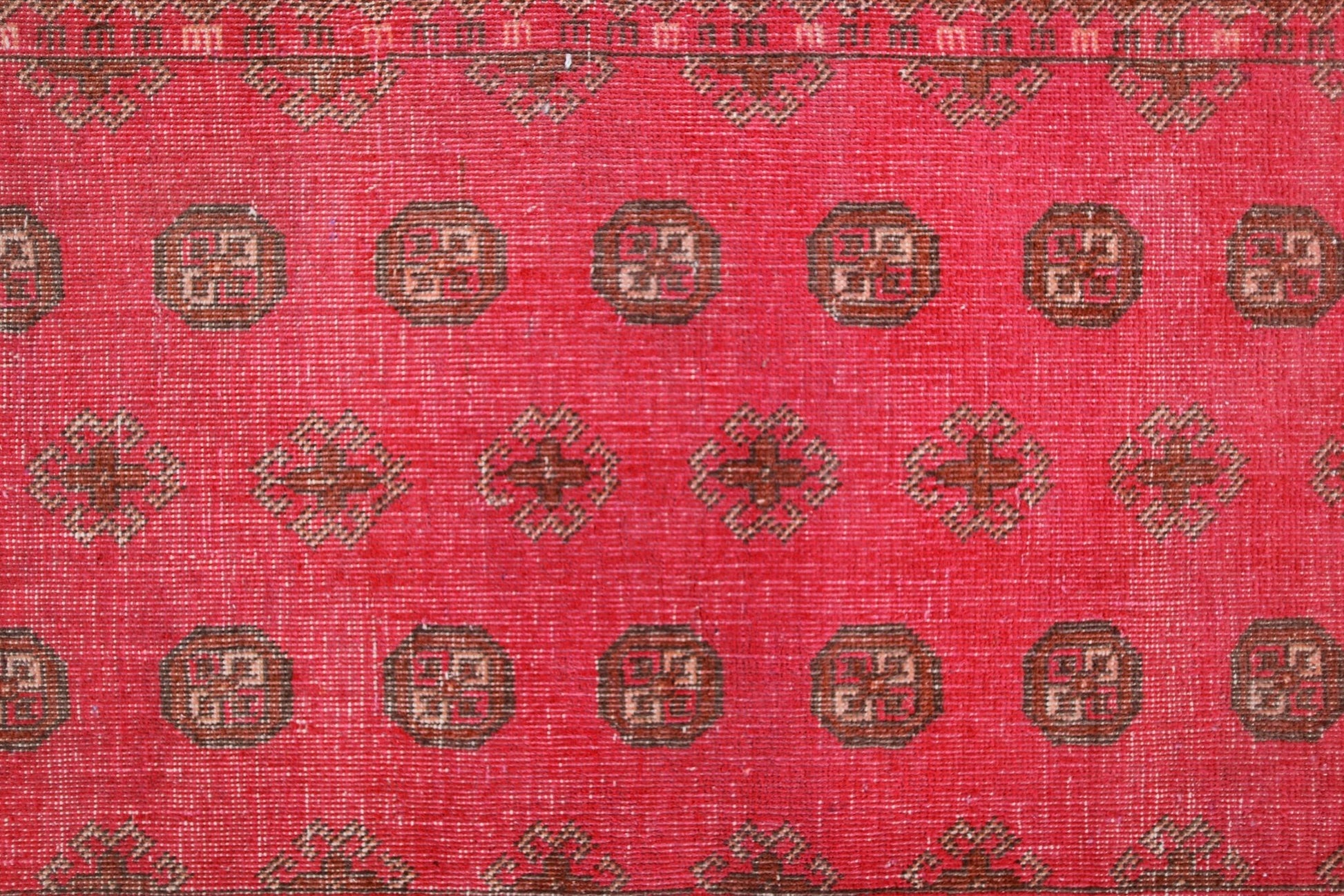 Handmade Vintage Afghan Turkmen Rug | 188 x 102 cm | 6'2" x 3'4" - Najaf Rugs & Textile