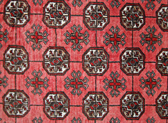 Handmade Vintage Afghan Turkmen Rug | 190 x 100 cm | 6'3" x 3'3" - Najaf Rugs & Textile